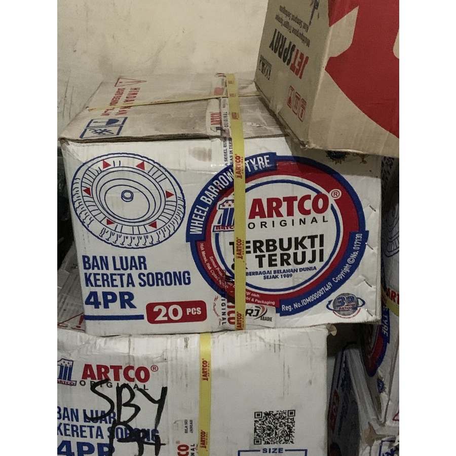 [10PCS] ARTCO Gerobak Kereta Sorong Pasir Komplit Set Ban Hidup (Hitam/Merah)