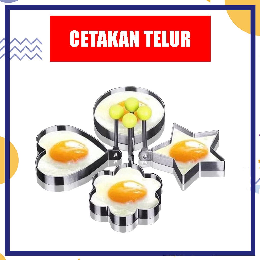 Alat Cetakan Telur Karakter Alat Cetakan Telur Stainless Steel Egg Mold Serbaguna