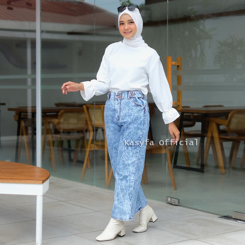 TERZA KULOT JEANS WANITA KANCING 2