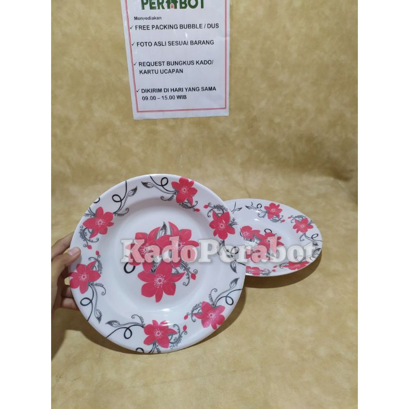 piring makan meishing G109- piring makan kembang- piring saji cantik