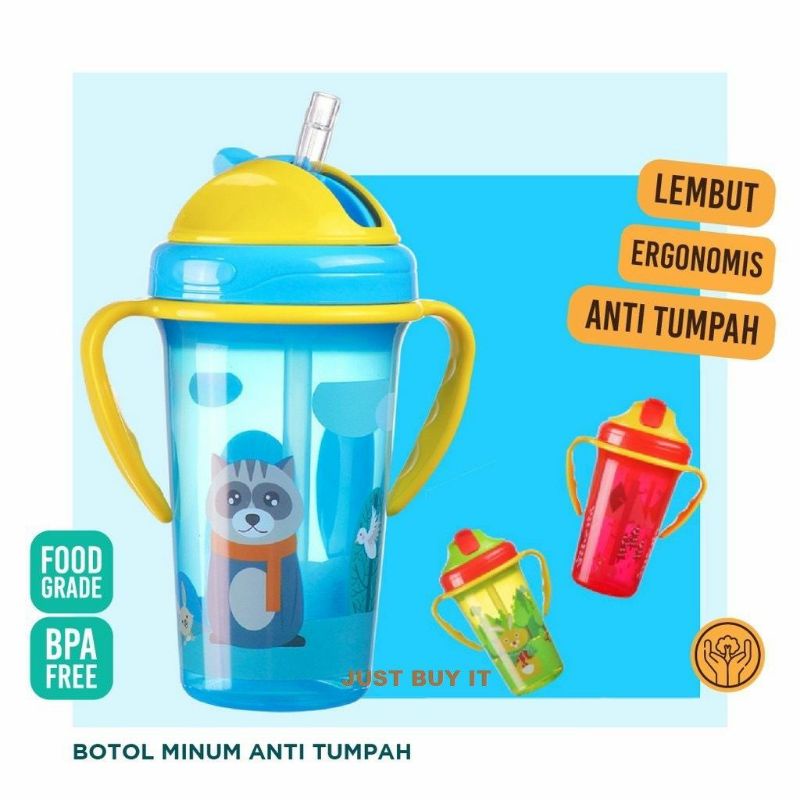 Botol Minuman Anak Sedotan Anti Tumpah Anti Pecah Impor Best Quality