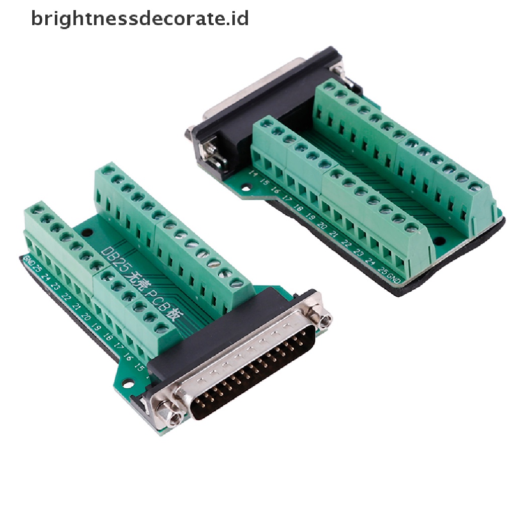 Konektor Terminal Pcb Board 2 Baris Db25 D-Sub Female 25pin