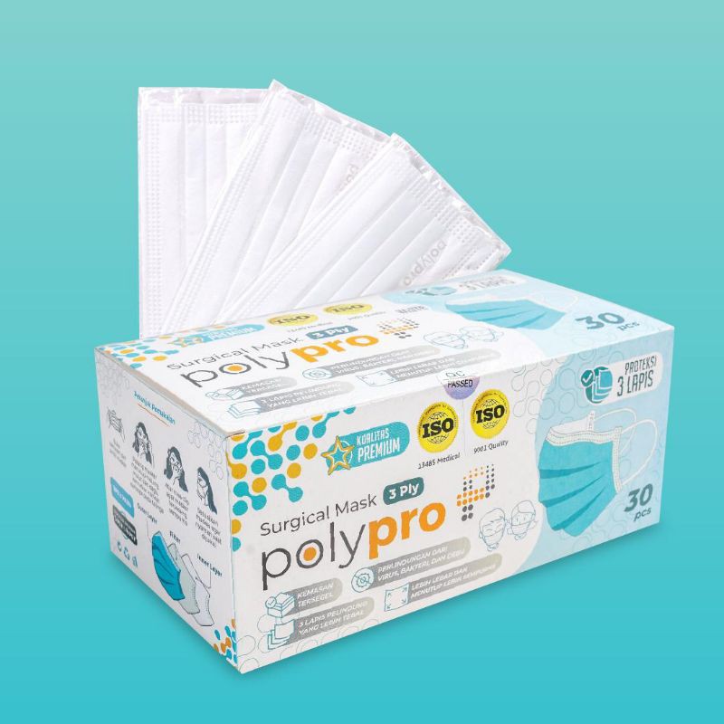 Polypro Surgical Mask 3ply Box