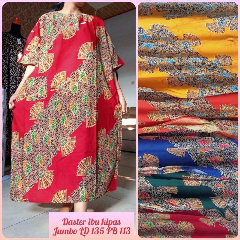 DASTER IBU JUMBO LD 130 PB 112 rayon premium batik solo adem busui friendly