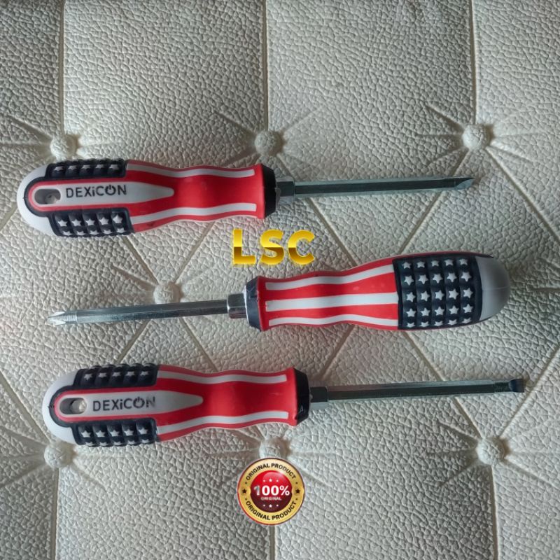 Obeng America DEXICON plus minus bolak balik, screwdriver Original