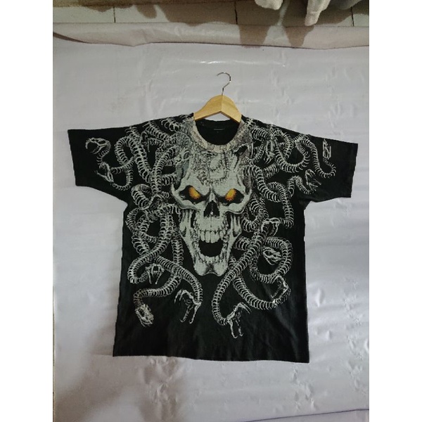 kaos liquid blue medusa original//kaos liquid blue vtg 90s second