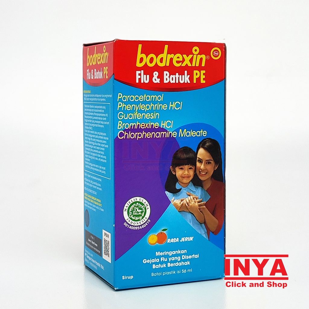 BODREXIN FLU DAN BATUK PE RASA JERUK 56ml - Obat Batuk &amp; Flu