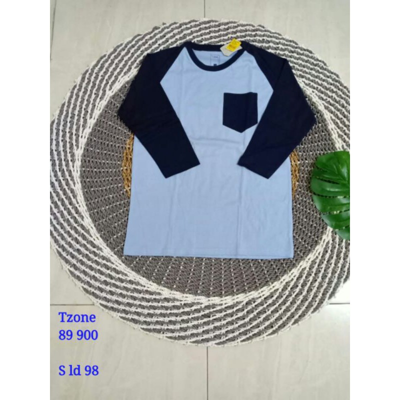 FILLYS : KAOS RAGLAN T ZONE SAKU POLOS - TSHIRT BRANDED MATAHARI MURAH