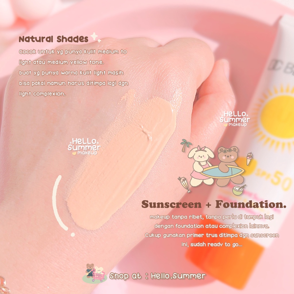 𝐒𝐔𝐍𝐒𝐂𝐑𝐄𝐄𝐍 - Beauty Sunscreen Sun Treatment Tabir Surya Lotion SPF 50 PA++ Water Ressisntant 50ml No Whitecast