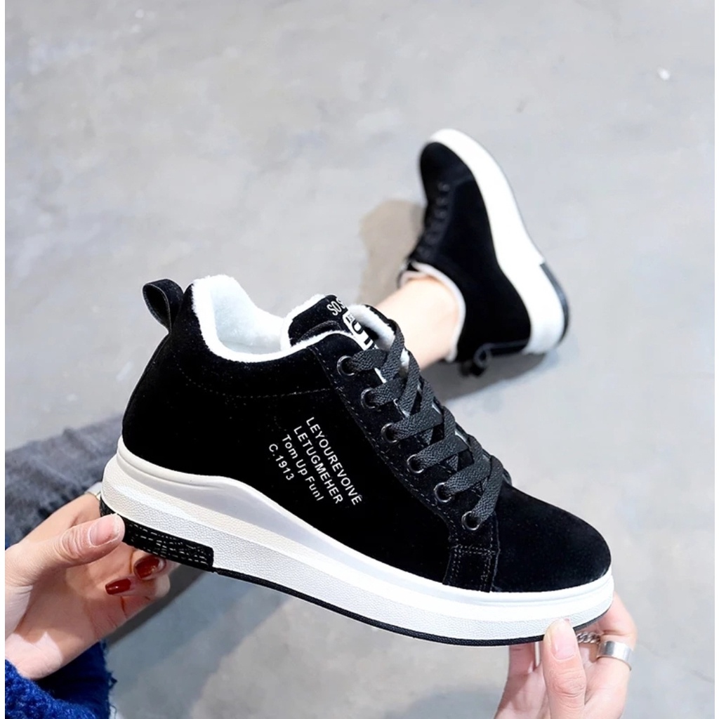 Sepatu Sneakers Wanita Tulisan 1918 Spatu Snekers Snakers Cewe Cewek Perempuan FSH207 Cladiva