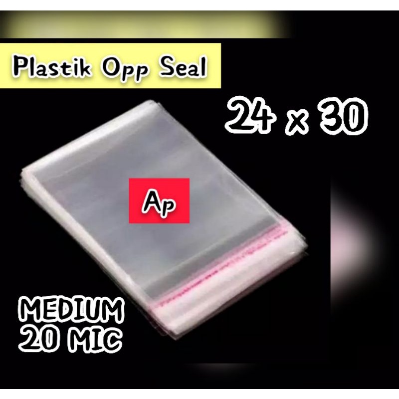 

Plastik OPP seal atas uk 24 x 30 cm ( 20 micron ).