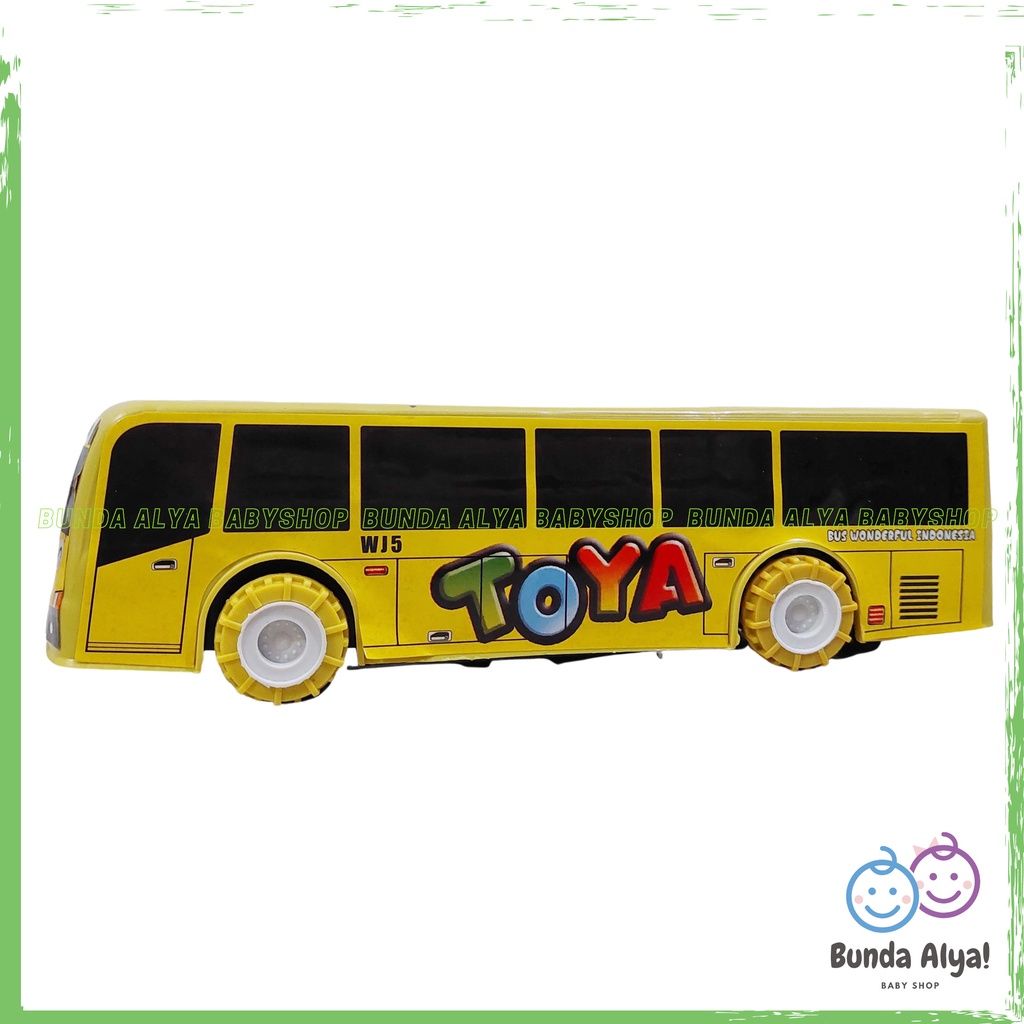 Mainan Anak Kartun Bus Pull Back - Mainan Edukasi Bus Warna Warni Keren - Bus Mainan Anak Laki