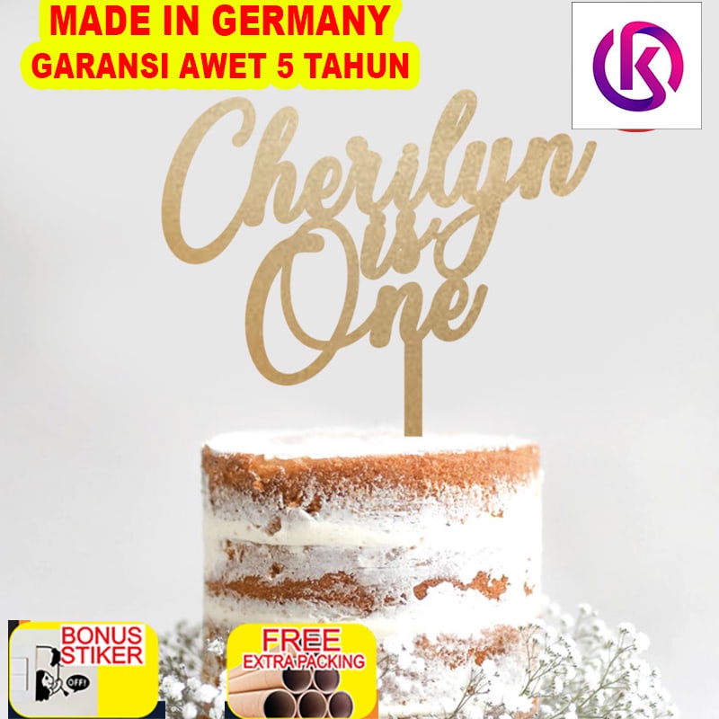 

Terlaris Custom Cake Topper Akrilik One Birthday Topper Ulang Tahun 1 tahunan - 10cm