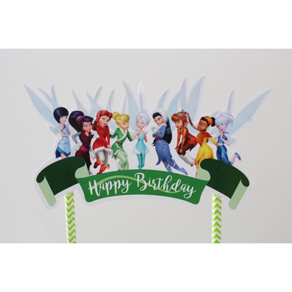 cake topper tinkerbell / tusukan kue tinkerbell / hiasan kue tinkerbell