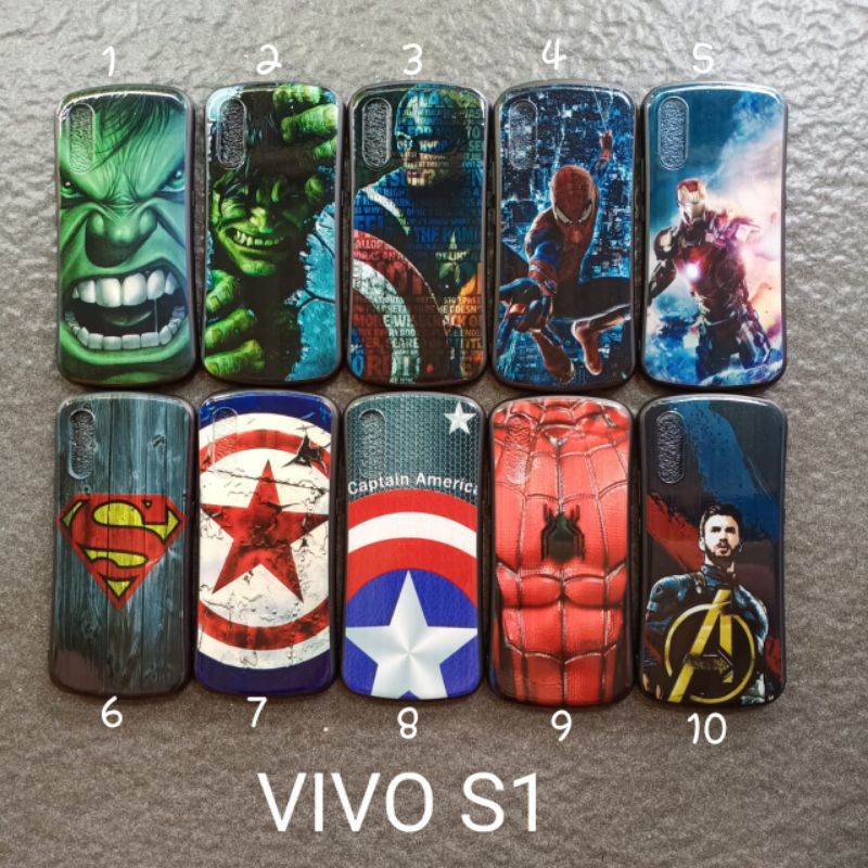 Case gambar Vivo S1 .  V17 neo motif cowok ( 3 motif ) soft softcase softshell silikon cover casing kesing housing