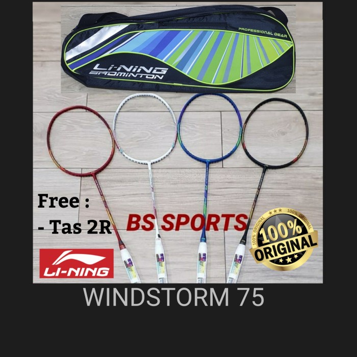 Raket Badminton Raket Lining Windstorm 75 Original