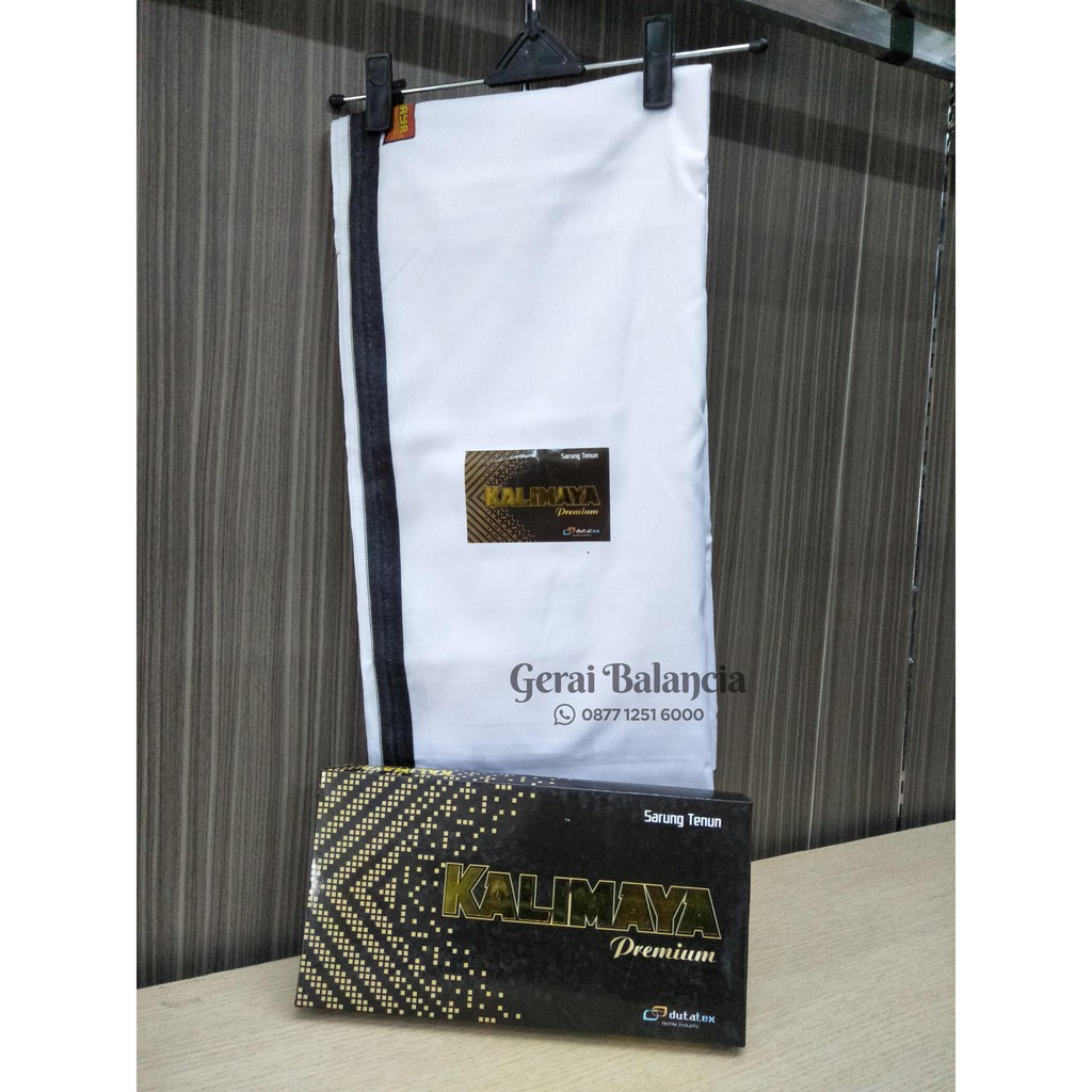 SARUNG TENUN KALIMAYA (PREMIUM) / PUTIH