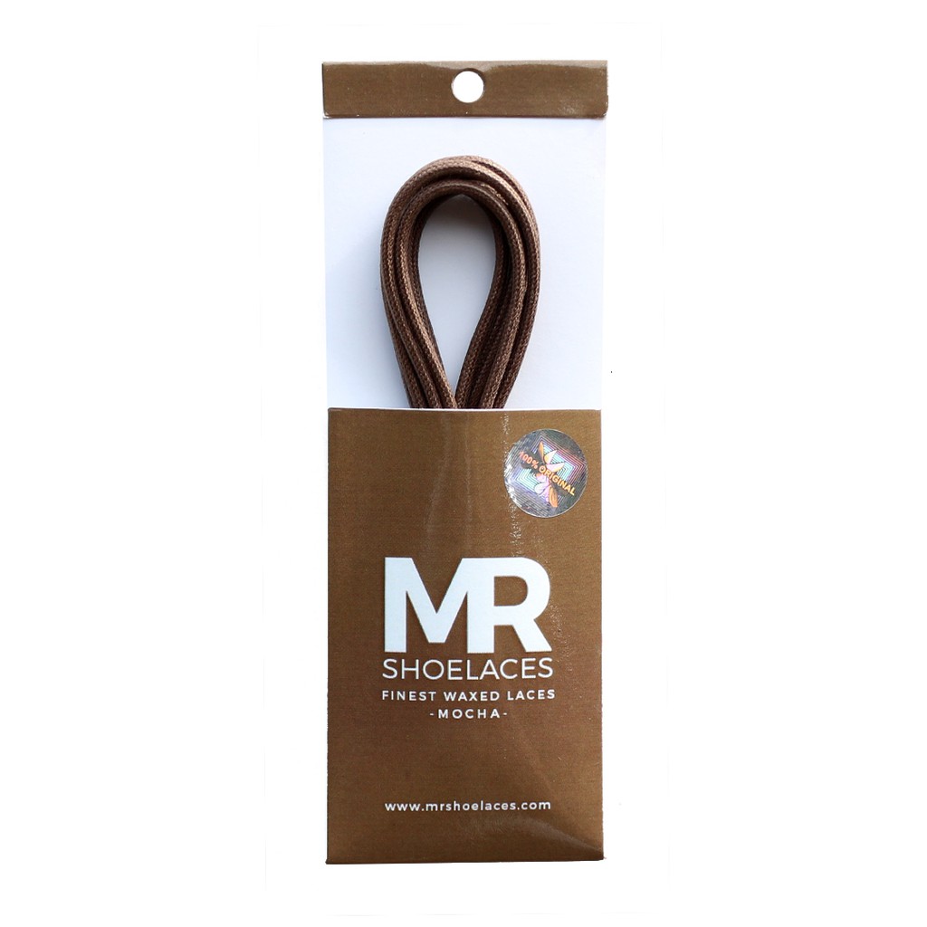 MR Shoelaces RD13 Mocca (Moka) Tali Sepatu Lilin 2-3mm Bulat Round 50cm 60cm 70cm 80cm 90cm 100cm 120cm 150cm (Waxed Laces) - Premium Shoelace