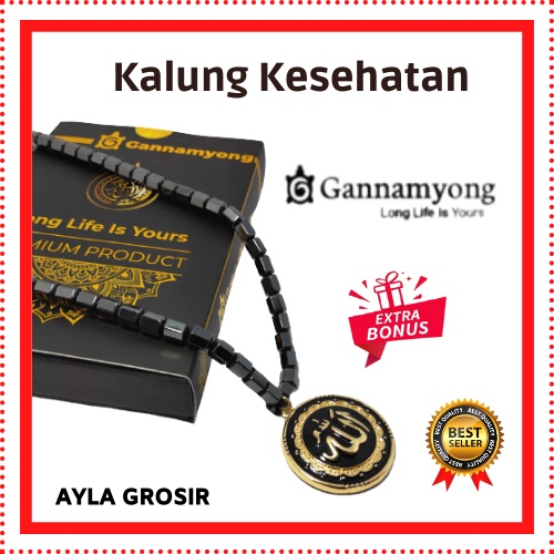 KALUNG KESEHATAN GANNAMYONG ORI + GELANG+ KOTAK+KARTU SERTIFIKAT.