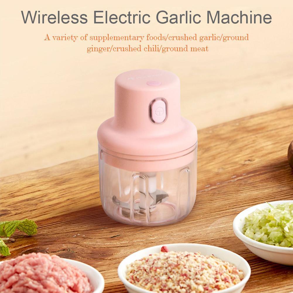 Blender Mini Elektrik Wireless Untuk Mencincang Bawang Putih/Jahe/Sayuran