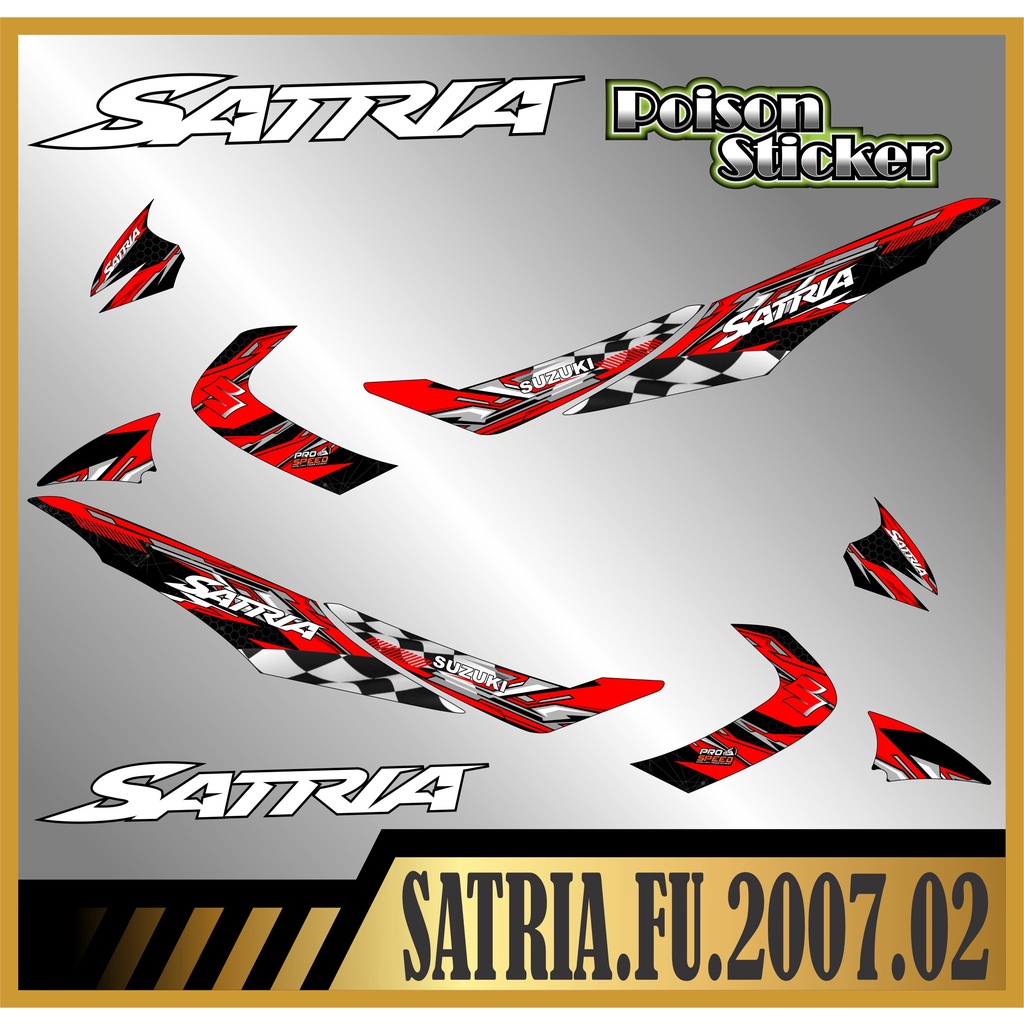 STRIPING STICKER SATRIA FU 2007 STIKER  SATRIA FU 2007 STICKER LIS LIST SUZUKI SATRIA FU 2007 CODE 0