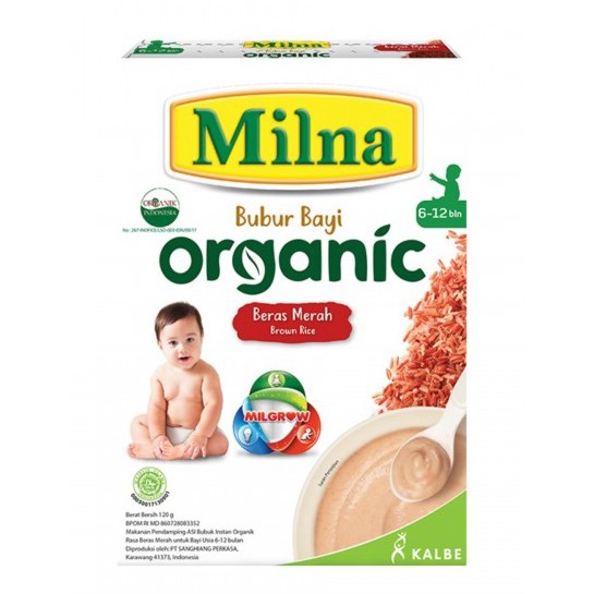 Milna Bubur Bayi Organik Beras Merah 120 gr