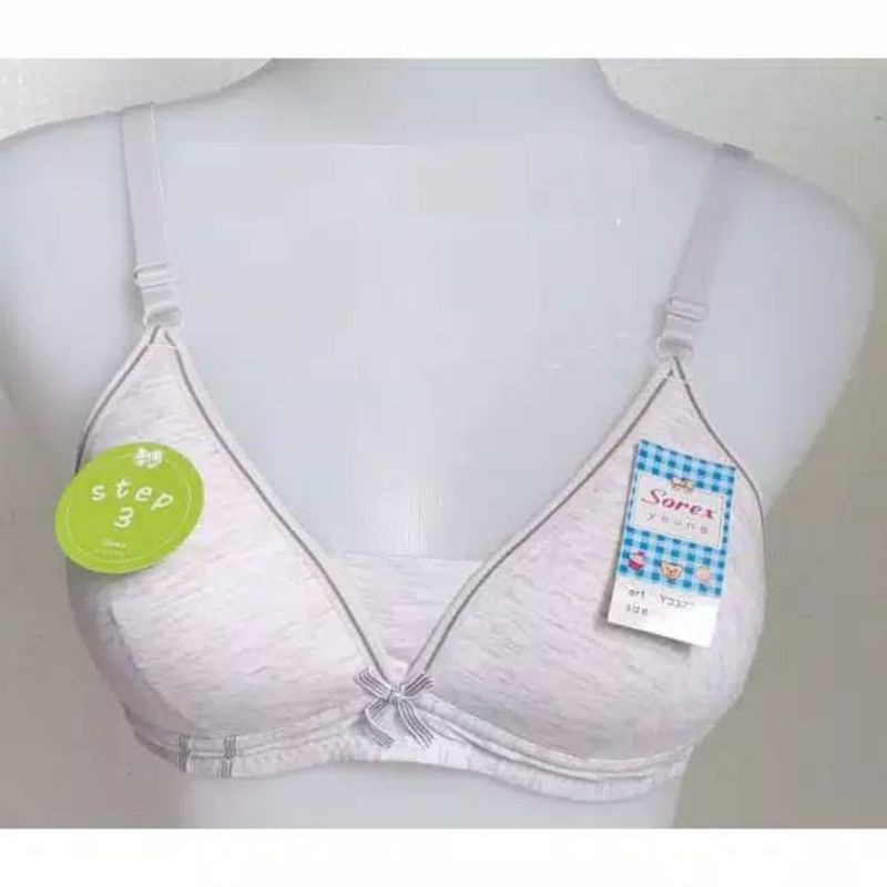 BH Sorex Remaja Busa Tipis Y3322 Tanpa Kawat Kait 3 | Young Bra Step 3 ABG Y 3322 Perempuan Wanita Pakaian Dalam Kancing Tiga | Sguna