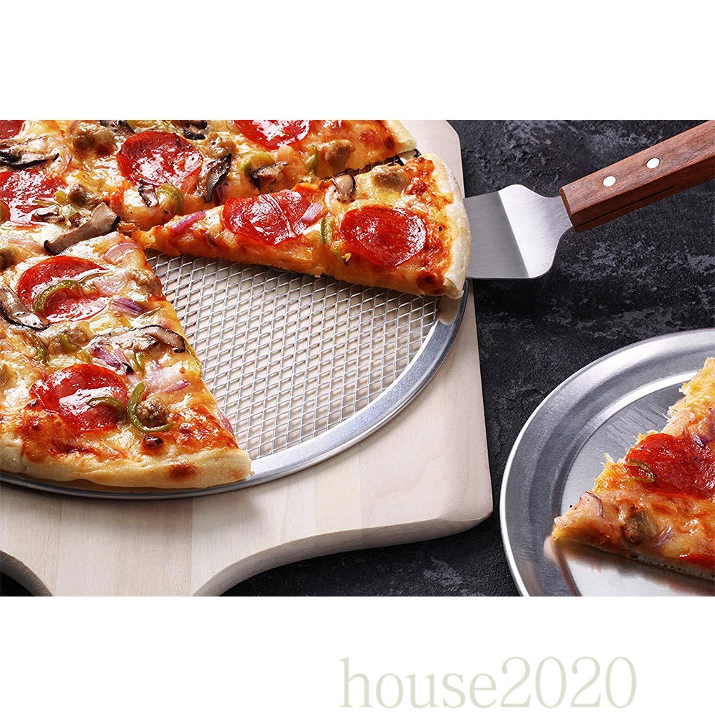 [HOUSE2020]Round Mesh Pizza Screen Baking Thin Crust Tray Mesh Aluminum Wire Pan Pizza Baking Tool, 7 inch