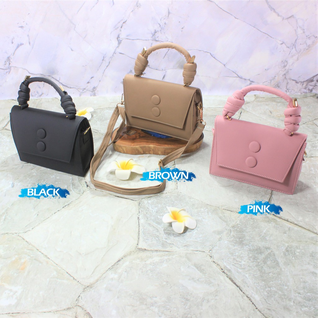 Tas Slempang Wanita Korea Brady | Tas Tenteng Wanita Top Handle | Tas Slempang Kecil Wanita