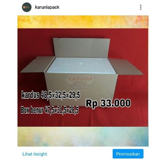 

Kardus dus styrofoam box Benur 47,5×31,5×28,5 cm box gabus sterofom kotak gabus