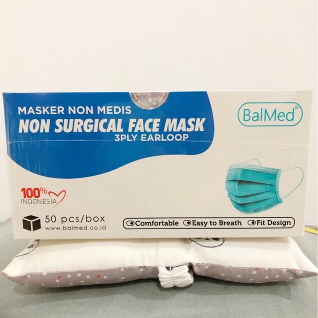 masker non medis BalMed 3ply isi 50 pcs/box