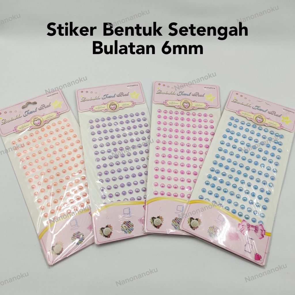 Stiker Bentuk Setengah Bulatan (6 mm, 8 mm)