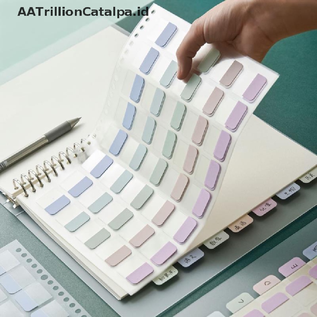 4 Lembar Stiker Label Memo Bentuk Macaron Untuk Alat Tulis