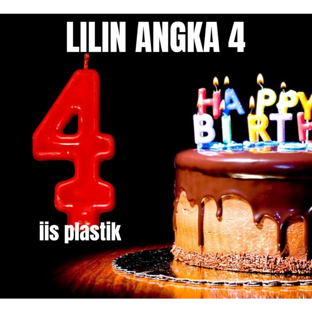 Lilin angka merah / Lilin kue ulang tahun party angka 0-9 /pcs