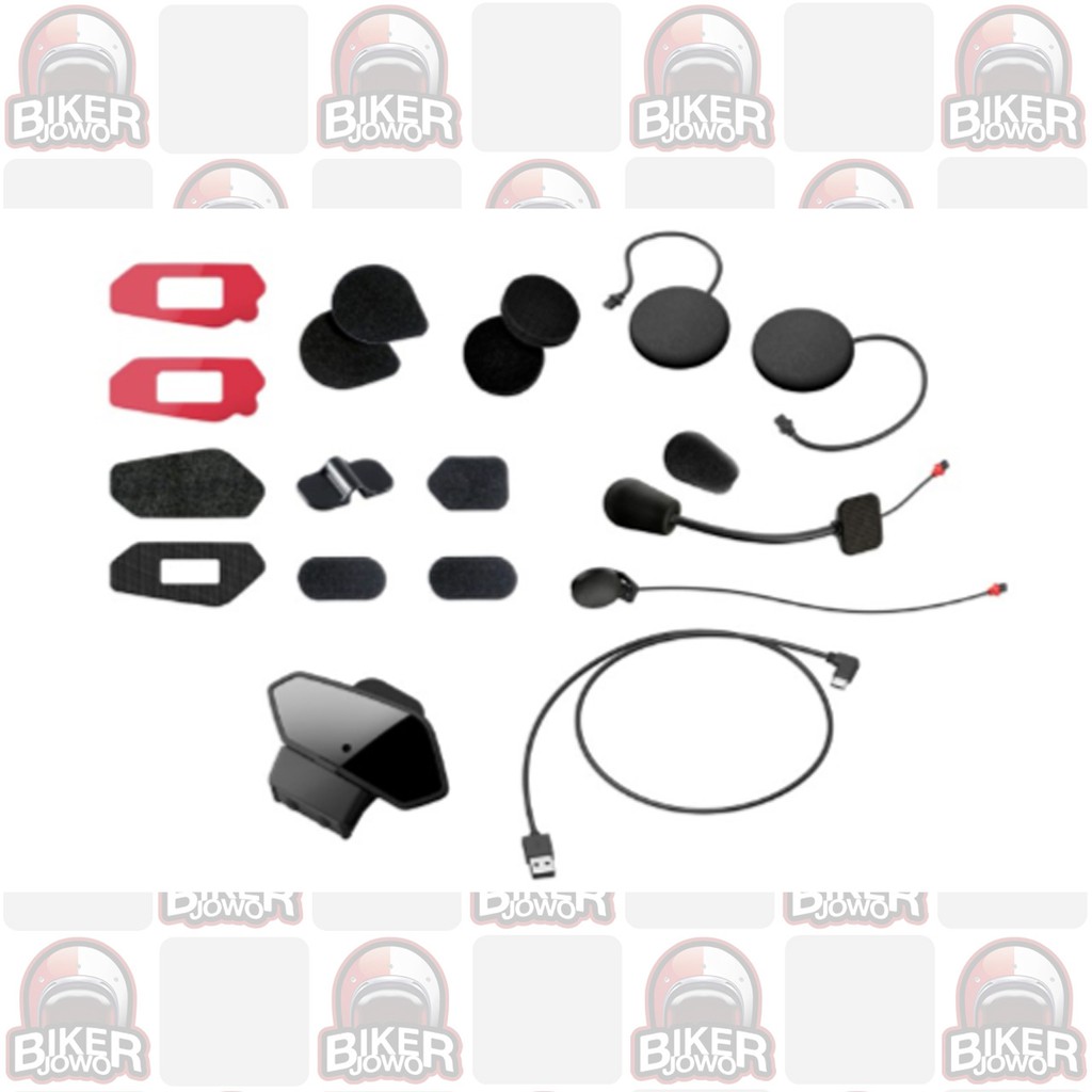 Clamp kit Sena 50R Speaker Microphone 3M Tempel Velcro Spons Helmet Intercom Bluetooth Communication