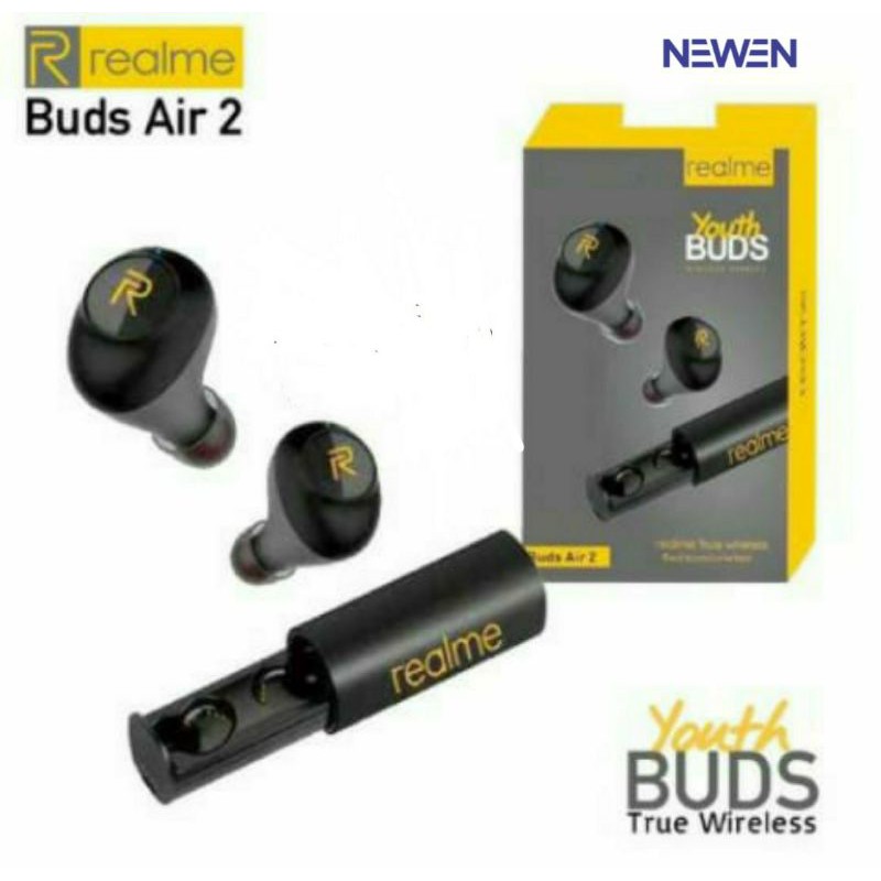 NEWEN Headset Bluetooh Wireless Realme Buds Air 2 Model Touch Earphone Realme Buds Air 2