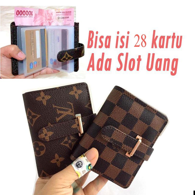 ( GS ) DOMPET KARTU / CARD HOLDER  MOTIF BUNGA DAN KOTAK-KOTAK LUCU