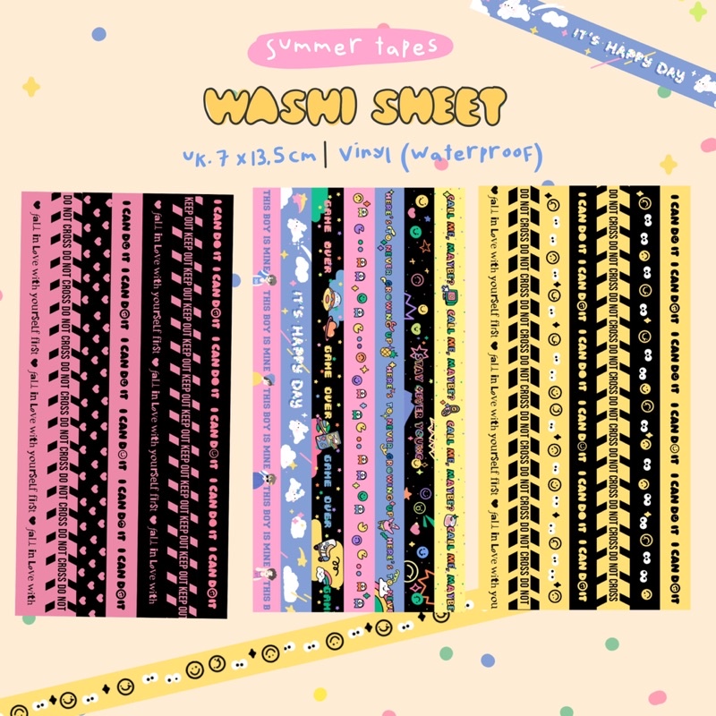 

Summer Tapes Washi Sheet Seal Sticker/stiker jurnal/sticker seco