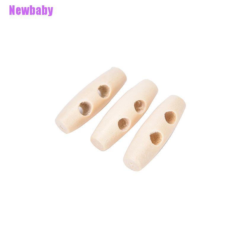 20 Pcs Kancing Toggle 2 Lubang Bahan Kayu Untuk Bayi Dan Dewasa