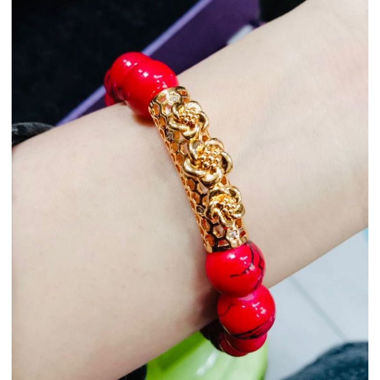 gelang batu//gelang tangan//gelang lapis emas