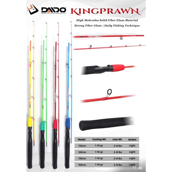 joran daido king prawn 135 150 joran fiber kingprawn mancing udang