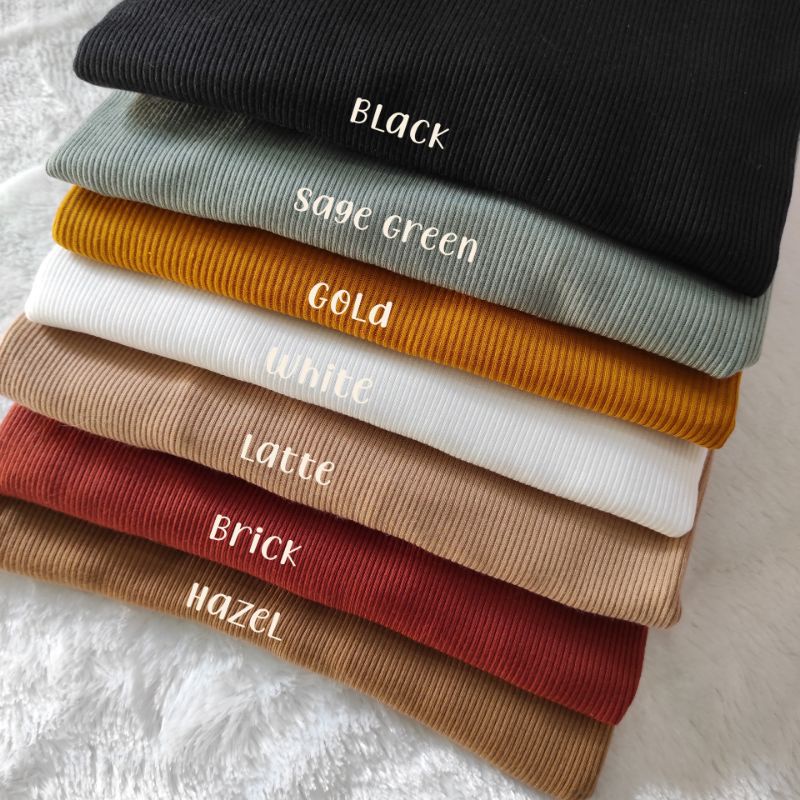 KAOS RIB PREMIUM / KAOS RIB LENGAN PANJANG PREMIUM TEBAL / KAOS RIB POLOS / KAOS KNIT PREMIUM / INNE