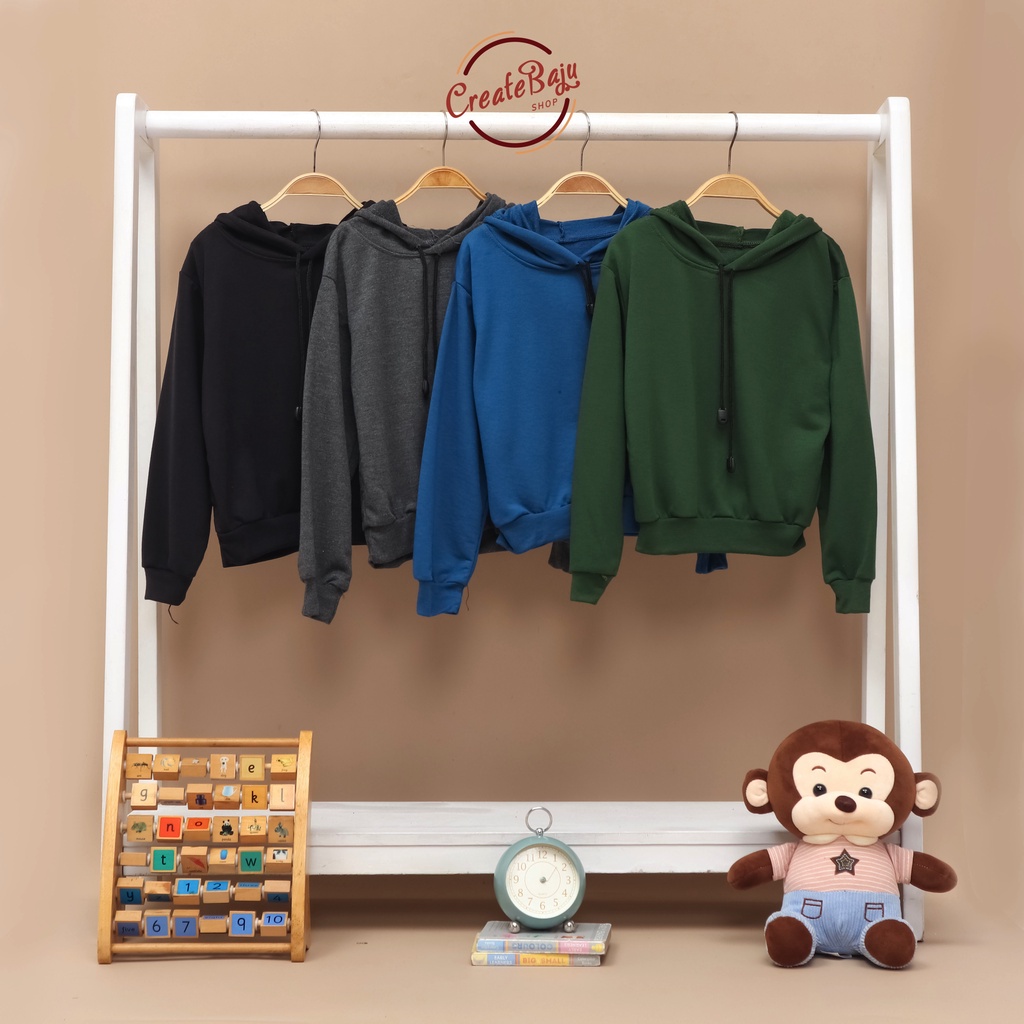 JAKET HOODIE ANAK UNISEX POLOS BIRU BABYTERRY LENGAN PANJANG FASHION TERMURAH JAKET ANAK POLOS