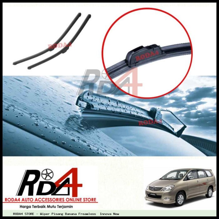 Wiper Mobil Innova New 24 16 Frameless Banana 1 Set 2 Pcs