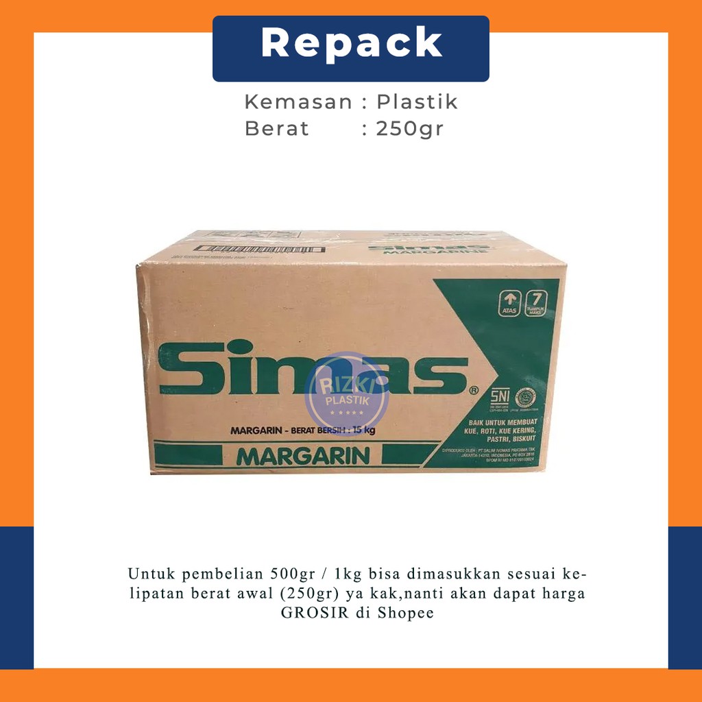 

Simas Margarin Kiloan Repack 250gr | Bekasi