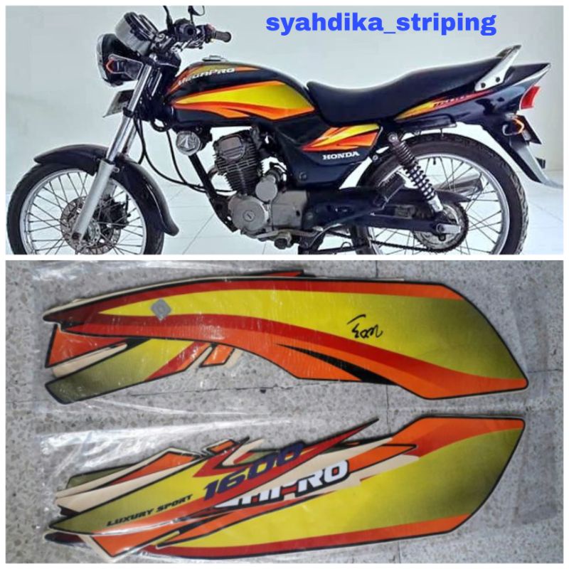 STICKER STRIPING LIS BODY MEGAPRO LAMA MEGAPRO HIU 2002 HITAM MERAH