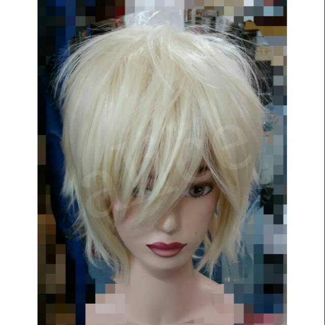 Wig base cosplay Bakugou  kaachan boku no hero academia  (pale blonde ^pale blonde pucat)