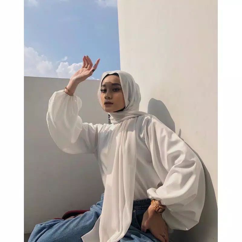 LUNE BLOUSE  - Blouse wanita - Blouse balon - Baju Blouse - Blouse putih - Blouse lilac - atasan