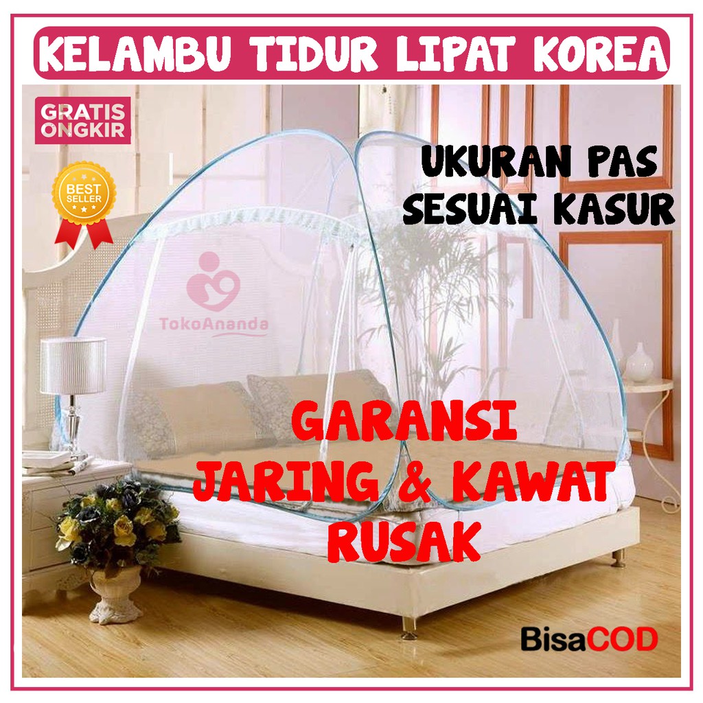 KELAMBU ANTI NYAMUK 200x200 cm 180X200cm 160X200cm KELAMBU ANTI NYAMUK 200x200 cm 180X200cm 160X200cm