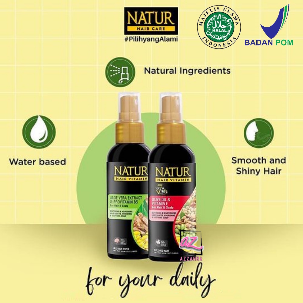 Natur Hair Vitamin Aloe Vera | Olive Oil | Ginseng Extract - 80ml